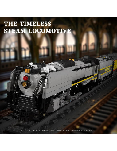 Mould King Kit Tren Locomotora Vapor UP844 3357 Piezas LED