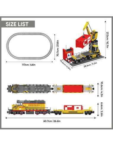 Mould King 12027 Kit Tren Locomotora Diésel 1170 Piezas