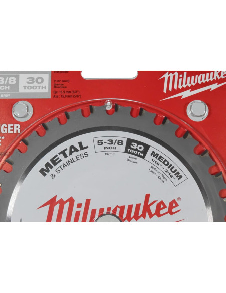 Hoja de sierra circular Milwaukee 48-40-4205 135mm 30 dientes Hoja de sierra circular Milwaukee 48-40-4205 135mm 30 dientes