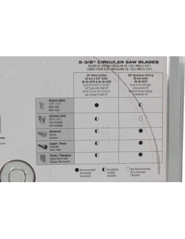 Hoja de sierra circular Milwaukee 48-40-4205 135mm 30 dientes