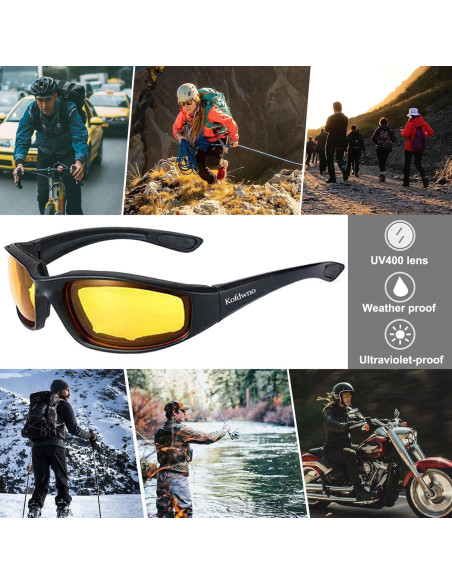 Gafas de Motocicleta Allhave ALL S16 Lente Amarillo UV Gafas de Motocicleta Allhave ALL S16 Lente Amarillo UV