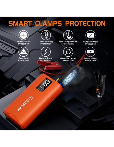Arrancador IDEAPLAY J10 2000A 12V para Coche y Moto Arrancador IDEAPLAY J10 2000A 12V para Coche y Moto