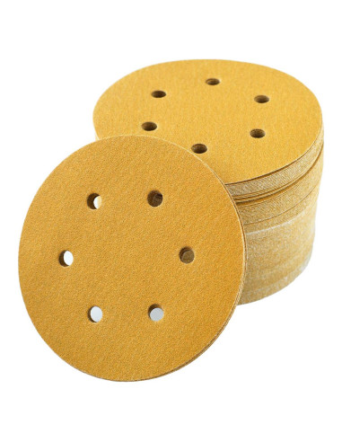 Discos de Lijado 120 Granos 6" Aiyard - Paquete de 100