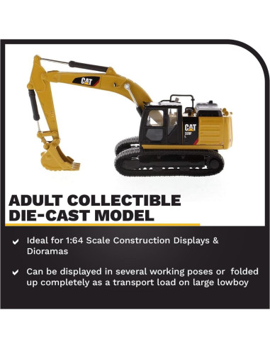 Excavadora Hidráulica Caterpillar 320F Diecast 1:64 Detalles