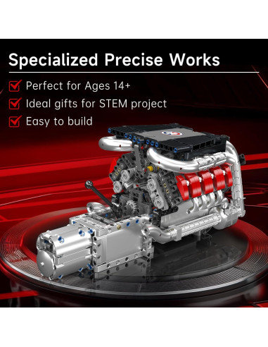 Mould King 10203 Motor V8 Construcción 1169 Piezas STEM