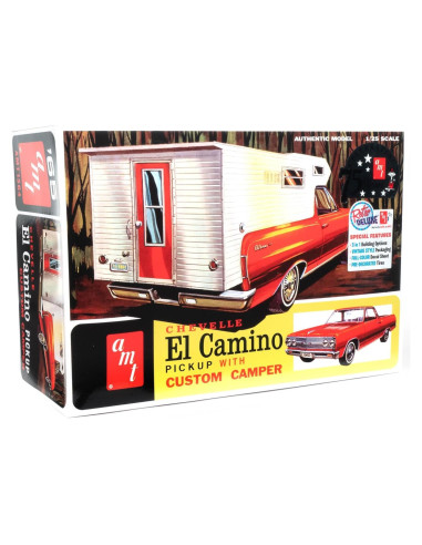Modelo a Escala AMT 1965 Chevy El Camino 1:25 con Camper