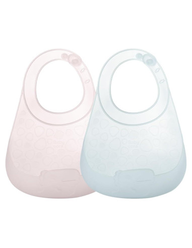 Baberos de Silicona Livianos BC Babycare con Cuello Ajustable