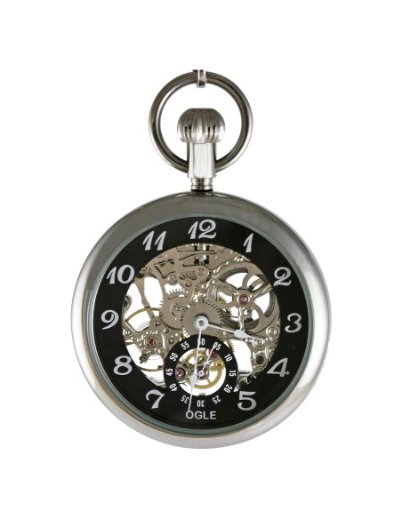 Reloj de bolsillo OGLE mecánico esqueleto 52mm acero inoxidable Reloj de bolsillo OGLE mecánico esqueleto 52mm acero inoxidable