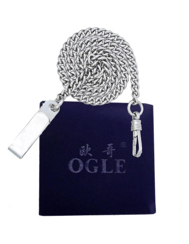 Reloj de bolsillo OGLE mecánico esqueleto 52mm acero inoxidable