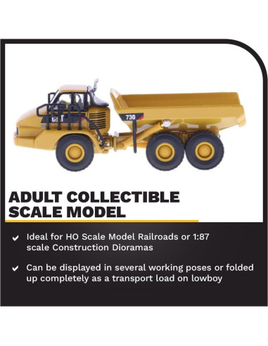 Camión Volquete Articulado Caterpillar 730 Diecast 1:87