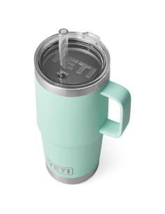 Taza Aislada YETI 739 ml con Asa y Tapa Verde Mar