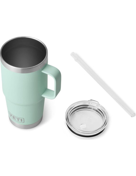 Taza Aislada YETI 739 ml con Asa y Tapa Verde Mar Taza Aislada YETI 739 ml con Asa y Tapa Verde Mar