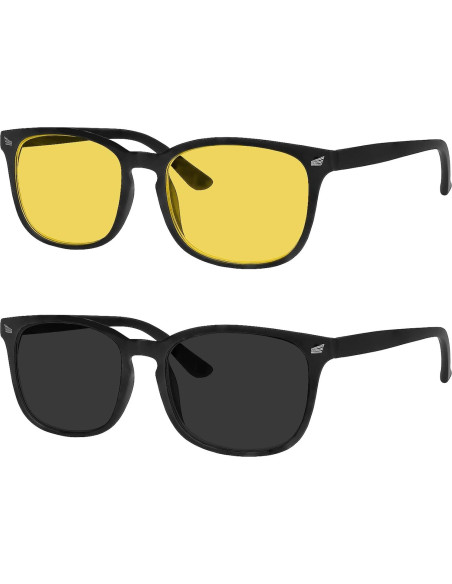 Gafas de Conducción Nocturna Yogo Vision - 2 Pares Antirreflejo Gafas de Conducción Nocturna Yogo Vision - 2 Pares Antirreflejo