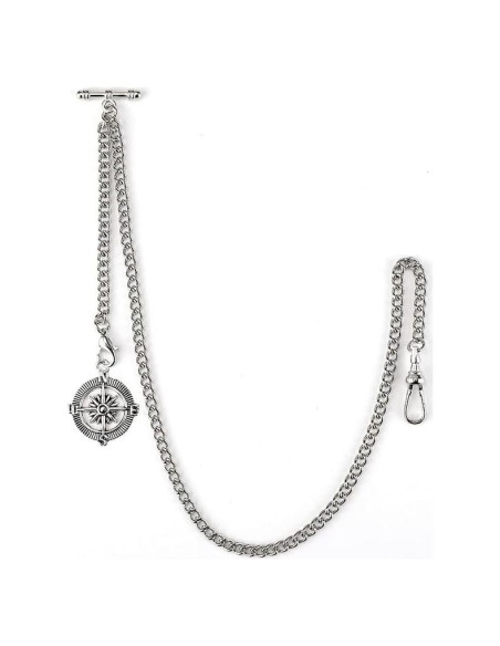 Reloj de bolsillo SIBOSUN con cadena Albert T-Bar 37 cm Reloj de bolsillo SIBOSUN con cadena Albert T-Bar 37 cm
