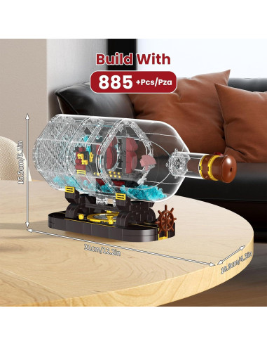 Mould King Barco en Botella 10085 Pirata 885 Piezas