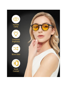 Gafas de Conducción Nocturna LVIOE Amarillas Polarizadas 2