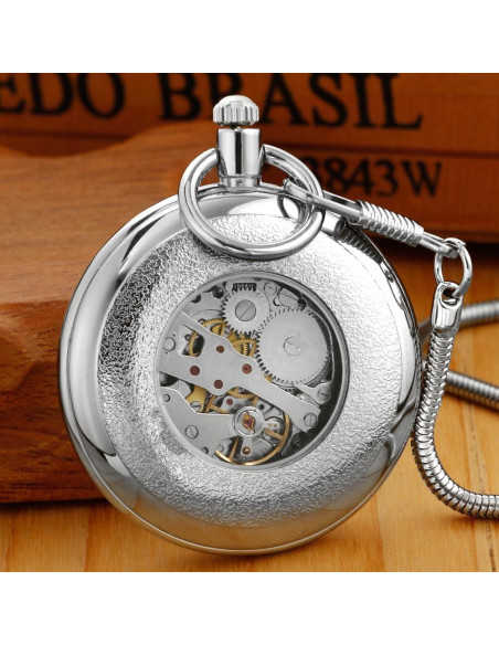 Reloj de bolsillo mecánico Tiong 47mm acero inoxidable vintage Reloj de bolsillo mecánico Tiong 47mm acero inoxidable vintage