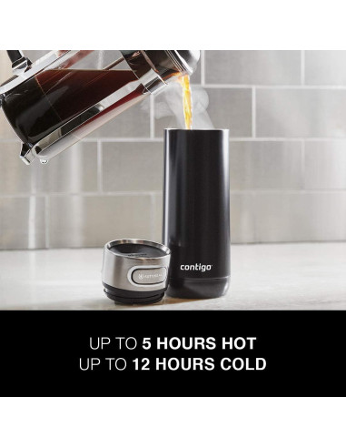 Taza de Viaje Contigo Luxe AUTOSEAL 0.47L Acero Inoxidable