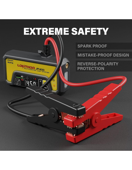 Arrancador de Salto LOKITHOR JP400 con Compresor 2500A Arrancador de Salto LOKITHOR JP400 con Compresor 2500A