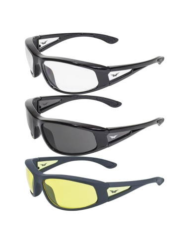 Gafas de Seguridad Global Vision Integrity 2 - 3 Pares con Lentes UV