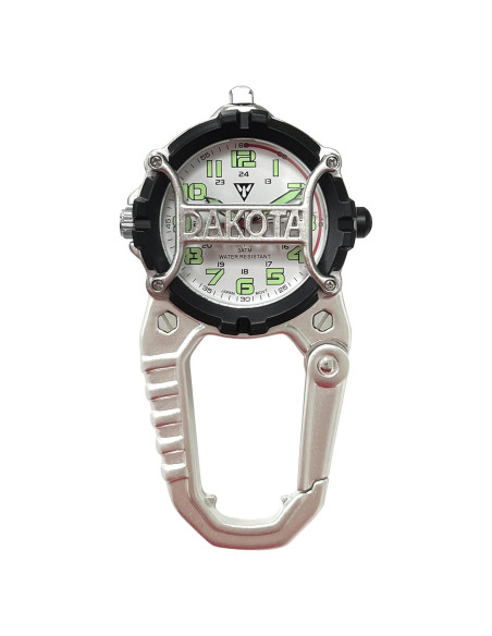 Reloj Táctico Dakota con Linterna LED - Plata - 3.89x3.89cm Reloj Táctico Dakota con Linterna LED - Plata - 3.89x3.89cm