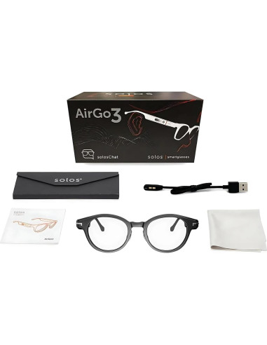 Gafas Inteligentes SOLOS AirGo 3 Argon 8 | Negro Brillante