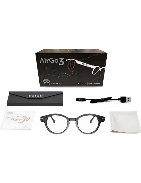 Gafas Inteligentes SOLOS AirGo 3 Argon 8 | Negro Brillante Gafas Inteligentes SOLOS AirGo 3 Argon 8 | Negro Brillante