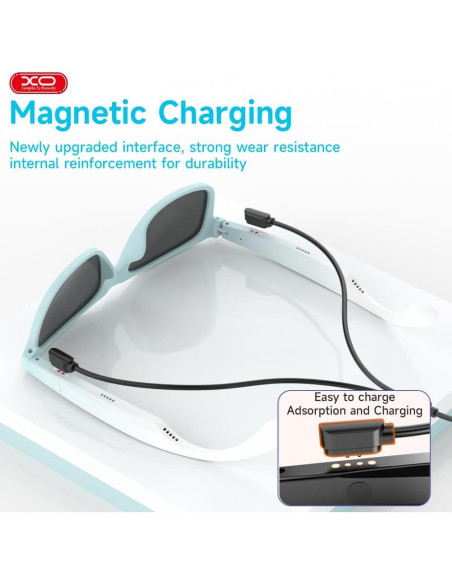 Gafas de sol Bluetooth XO GS01 UV protección unisex Verde Menta Gafas de sol Bluetooth XO GS01 UV protección unisex Verde Menta