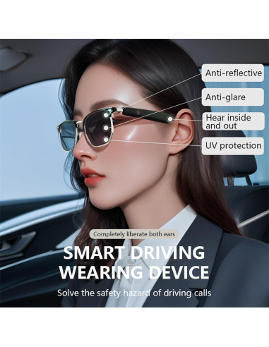 Gafas Bluetooth Yosugar YT-24MZ09 con Altavoces y Micrófono