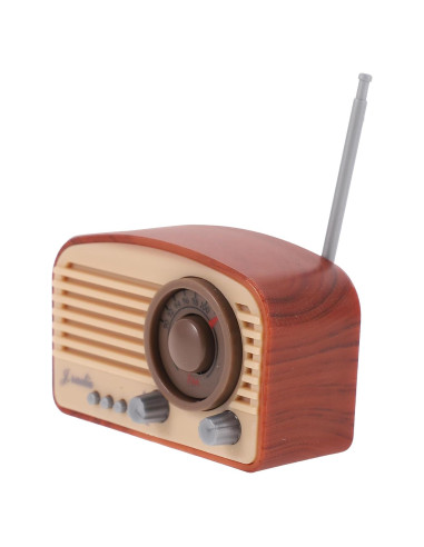 Figurita Radio Vintage Miniatura LOGOFUN Retro 4.4x2.2cm