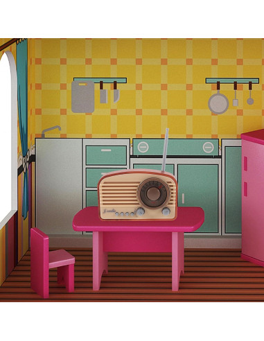 Figurita Radio Vintage Miniatura LOGOFUN Retro 4.4x2.2cm