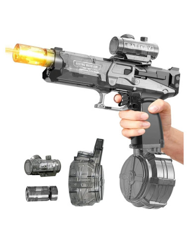 Pistola de Agua Eléctrica Automática 500ml LED 8,53m