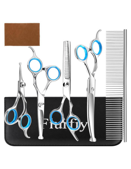 Tijeras de Aseo 6 en 1 Fiurfiy - Acero Inoxidable para Mascotas Tijeras de Aseo 6 en 1 Fiurfiy - Acero Inoxidable para Mascotas