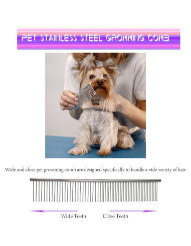 Kit de Tijeras para Aseo de Perros Fcysy 5 Piezas Rosa