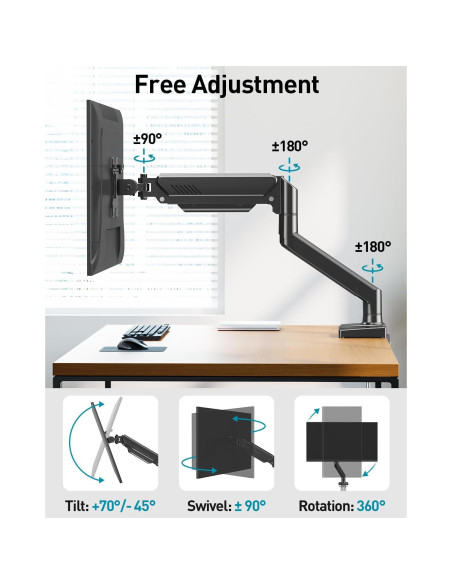 Soporte de Escritorio para Monitor MOUNT PRO 13-32" Negro Soporte de Escritorio para Monitor MOUNT PRO 13-32" Negro