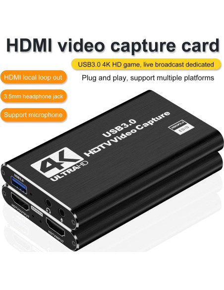 Tarjeta de Captura de Video 4K Dobestyou V316 HDMI USB 3.0 Tarjeta de Captura de Video 4K Dobestyou V316 HDMI USB 3.0