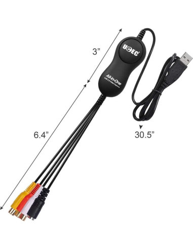 Convertidor de Video UCEC USB 2.0 para VHS a Digital