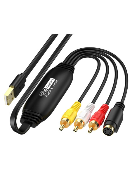 Convertidor de VHS a Digital AMANKA USB 1080P RCA Convertidor de VHS a Digital AMANKA USB 1080P RCA