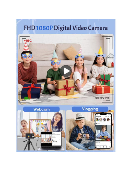 Cámara Digital PYTSUDIN DC311 1080P para Niños con Zoom 16X Cámara Digital PYTSUDIN DC311 1080P para Niños con Zoom 16X