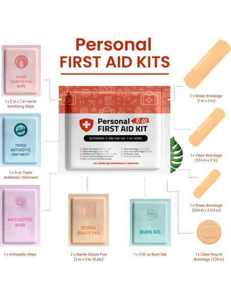 Kit de Primeros Auxilios Portátil U Safe - 10 Suministros Esenciales Kit de Primeros Auxilios Portátil U Safe - 10 Suministros Esenciales