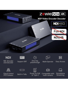 Codificador HDMI 4K ZowieBox NDI HX3 Grabador 60fps 2