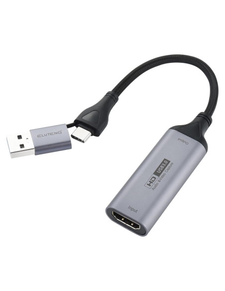 Tarjeta de Captura ELUTENG 4K HDMI a 1080P USB-C/USB-A Tarjeta de Captura ELUTENG 4K HDMI a 1080P USB-C/USB-A