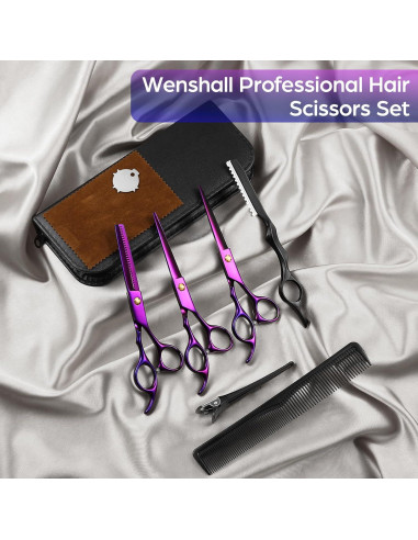 Tijeras de Cabello Wenshall 17.5 cm Profesionales Púrpura