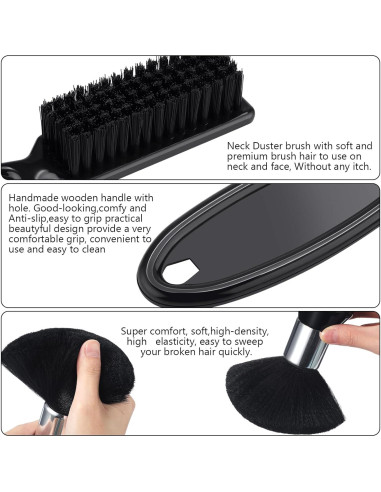 Kit de Limpieza Patelai 3 Piezas Cepillos para Barberos