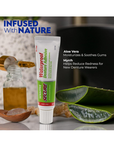 Adhesivo para Dentaduras Bioforce 39.4 g Aloe Vera y Mirra