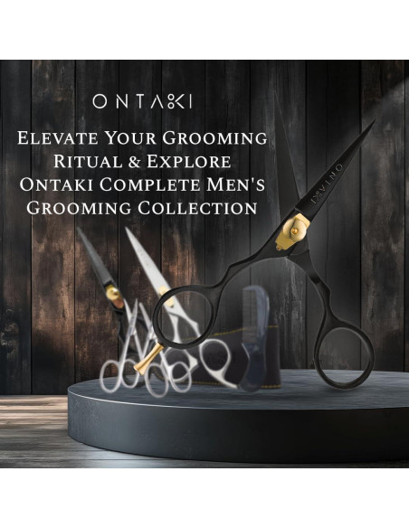 Tijeras de Barba y Cabello Ontaki 13.97 cm - Acero Japonés Tijeras de Barba y Cabello Ontaki 13.97 cm - Acero Japonés