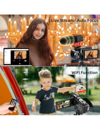 Cámara Camcorder 4K ORDRO Z88 30MP Zoom 10X WiFi
