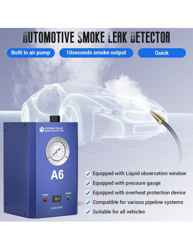 Detector de Fugas de Humo KOLSOL A6 con Manómetro 2,21 kg