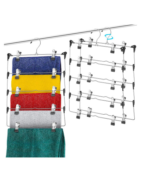Perchas Múltiples DEILSY con Clips - 3 Piezas, Ahorra Espacio Perchas Múltiples DEILSY con Clips - 3 Piezas, Ahorra Espacio