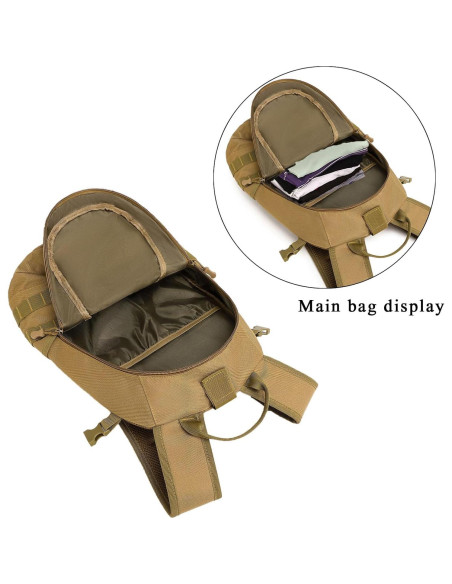 Mochila Táctica ArcEnCiel 15L Nylon Marrón Coyote Mochila Táctica ArcEnCiel 15L Nylon Marrón Coyote